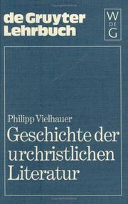 Cover of: Geschichte Der Urchristlichen Literatur | Philipp Vielhauer