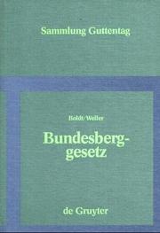 Cover of: Bundesberggesetz.