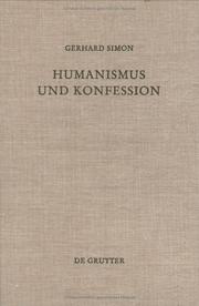 Humanismus und Konfession by Simon, Gerhard.