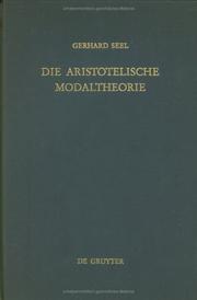 Cover of: Die Aristotelische Modaltheorie