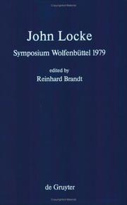 Cover of: John Locke: symposium, Wolfenbüttel, 1979