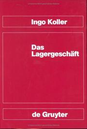 Cover of: Das Lagergeschäft by Ingo Koller