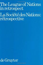 Cover of: The League of Nations in retrospect: proceedings of the symposium