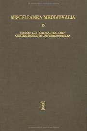 Cover of: Studien zur mittelalterlichen Geistesgeschichte und ihren Quellen