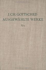 Cover of: Ausgewählte Werke. by Johann Christoph Gottsched