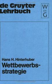 Cover of: Wettbewerbsstrategie.