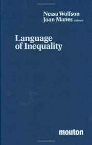 Language of inequality by Nessa Wolfson, Joan Manes