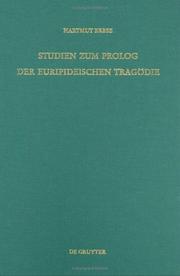 Cover of: Studien zum Prolog der euripideischen Tragödie