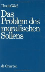Cover of: Das Problem Des Moralischen Sollens