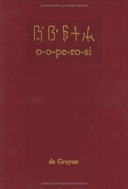 Cover of: O-o-pe-ro-si by herausgegeben von Annemarie Etter.