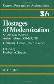 Cover of: Hostages of modernization: studies on modern antisemitism, 1870-1933/39