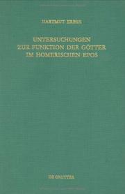 Cover of: Untersuchungen zur Funktion der Götter im homerischen Epos