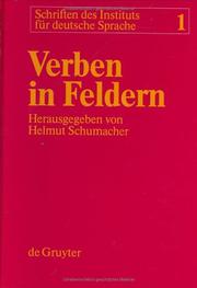 Cover of: Verben in Feldern: Valenzwörterbuch zur Syntax und Semantik deutscher Verben