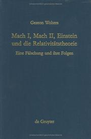Cover of: Mach I, Mach II, Einstein und die Relativitätstheorie by Gereon Wolters