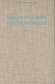 Cover of: Samtliche Werke (Ausgaben deutscher Literatur des XV. bis XVIII. Jahrhunderts) by Philipp von Zesen
