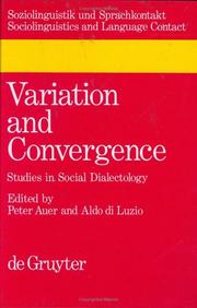 Cover of: Variation & Convergence  | Peter Auer