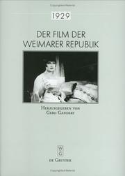 Cover of: Der Film Der Weimarer Republik Nineteen Twenty-Nine by Gero Gandert