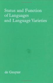 Cover of: Status & Function of Languages & Language Varieties (Grundlagen Der Kommunikation =)