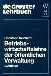 Cover of: Betriebswirtschaftslehre der öffentlichen Verwaltung