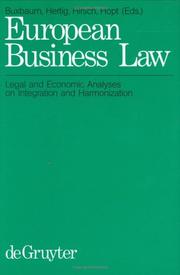 Cover of: European business law: legal and economic analyses on integration and harmonization