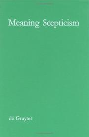 Cover of: Meaning Scepticism (Foundations of Communication and Cognition =) by 