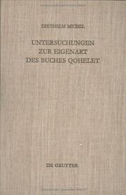 Cover of: Untersuchungen zur Eigenart des Buches Qohelet