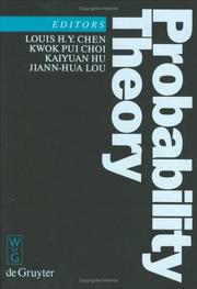 Cover of: Probability Theory: Proceedings of the 1989 Singapore Probability Conference Held at the National University of Singapore, June 8-16, 1989