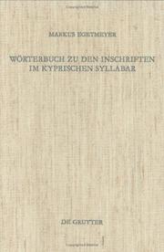 Wörterbuch zu den Inschriften im kyprischen Syllabar by Markus Egetmeyer