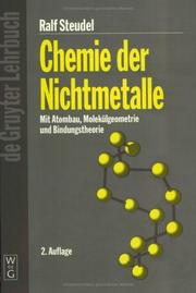 Cover of: Chemie Der Nichtmetalle: Mit Atombau, Molekulgeometrie Und Bindungstheorie