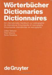 Cover of: An International Encyclopedia of Lexicography (Handbooks of Linguistics and Communication Science)