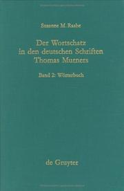 Cover of: Der Wortschatz in den deutschen Schriften Thomas Murners by Susanne M. Raabe, Susanne M. Raabe