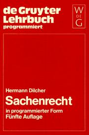 Cover of: Sachenrecht in programmierter Form. Zahlr. Mitarb.