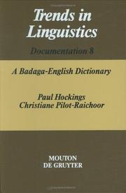 Cover of: A Badaga-English dictionary by Paul Hockings