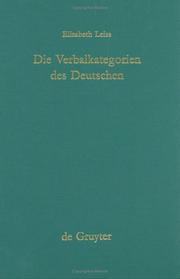 Cover of: Die Verbalkategorien des Deutschen: ein Beitrag zur Theorie der sprachlichen Kategorisierung