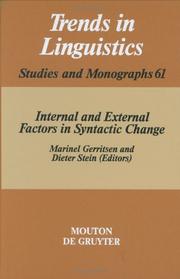 Cover of: Internal and external factors in syntactic change