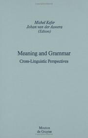 Cover of: Meaning and Grammar: Cross-Linguistic Perspectives (Empirical Approaches to Language Typology, No 10)