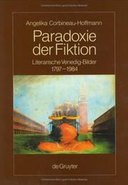 Cover of: Paradoxie der Fiktion by Angelika Corbineau-Hoffmann