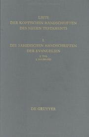 Cover of: Liste Der Koptischen Handschriften Des Neuen Testaments by Franz-Jurgen Schmitz