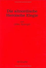 Cover of: Die altnordische heroische Elegie