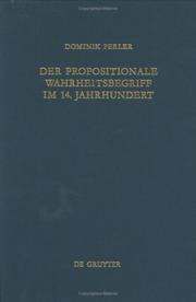 Cover of: Der propositionale Wahrheitsbegriff im 14. Jahrhundert