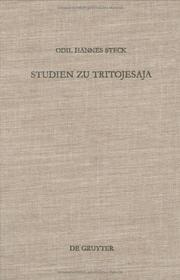 Cover of: Studien zu Tritojesaja by Odil Hannes Steck