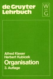 Cover of: Organisation.