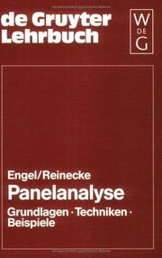 Cover of: Panelanalyse. Grundlagen. Techniken. Beispiele.