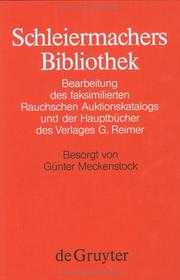 Schleiermachers Bibliothek by Günter Meckenstock