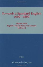 Cover of: Towards a standard English, 1600-1800