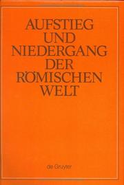 Cover of: Aufstieg Und Niedergang Der Romischen Welt vol.2 by Hildegard Temporini