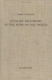 Cover of: Literary precursors to the Book of the Twelve