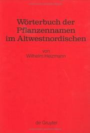 Wörterbuch der Pflanzennamen im Altwestnordischen