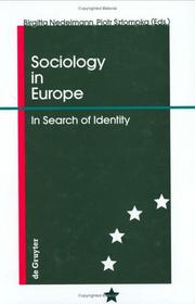 Cover of: Sociology in Europe by Birgitta Nedelmann