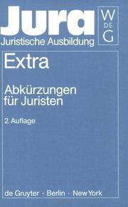 Jura Extra: Abkürzungen für Juristen by Kirchner Von Hildebert